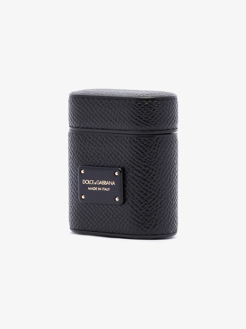Black Leather Airpods Case