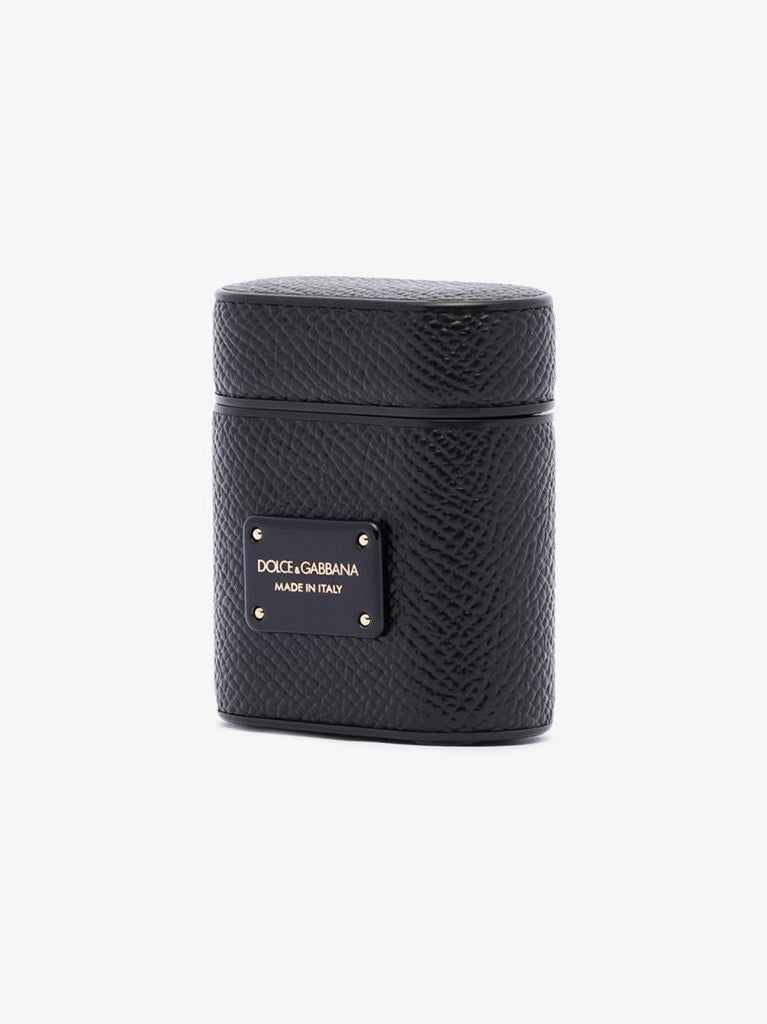 Black Leather Airpods Case