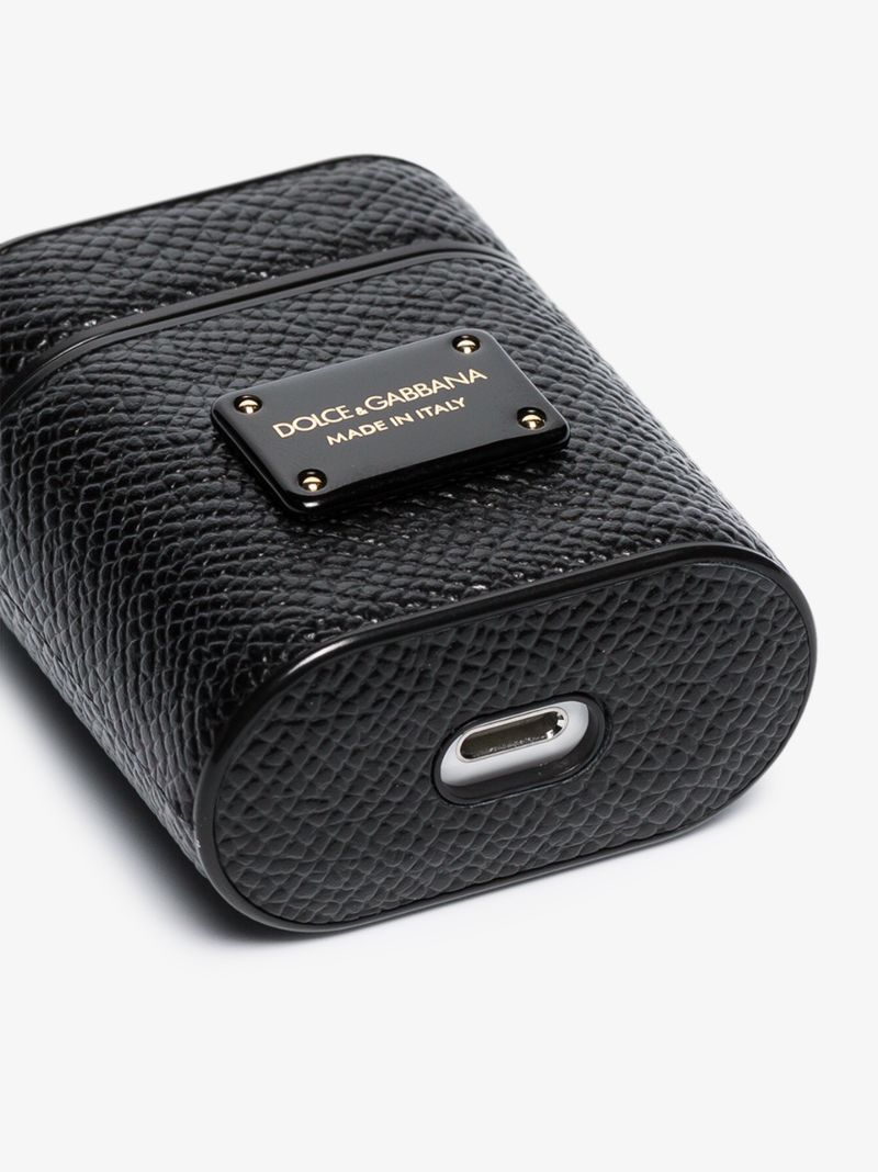 Black Leather Airpods Case