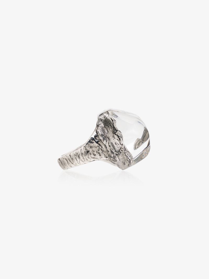 Sterling Silver Salvage Crystal Ring