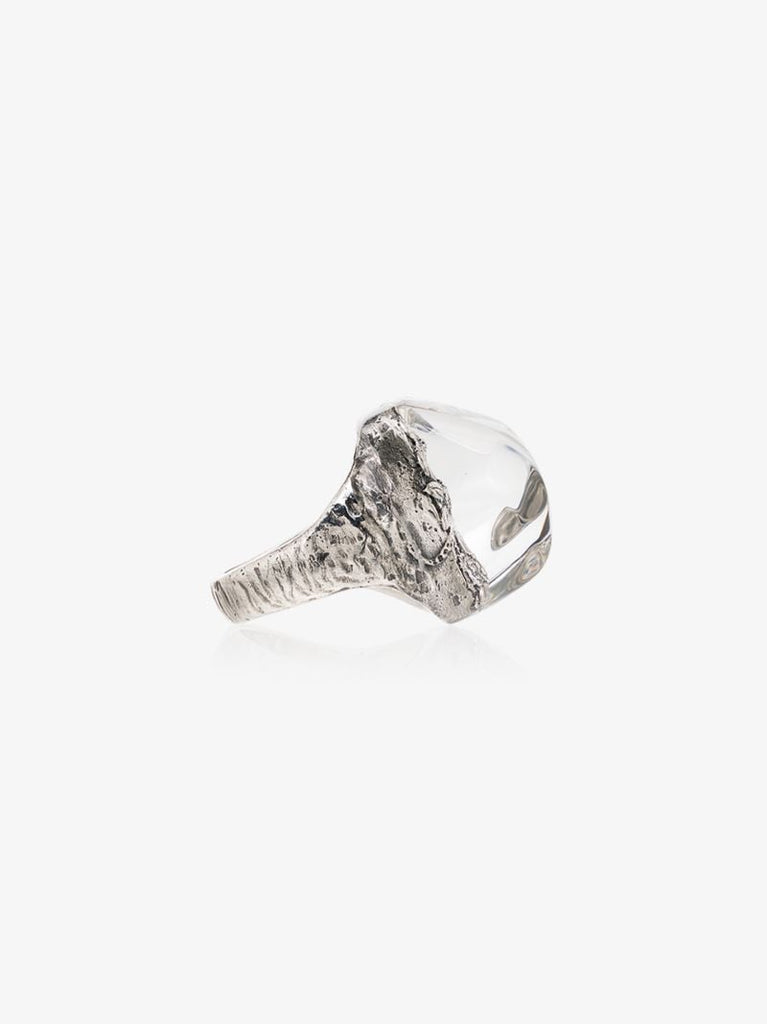 Sterling Silver Salvage Crystal Ring