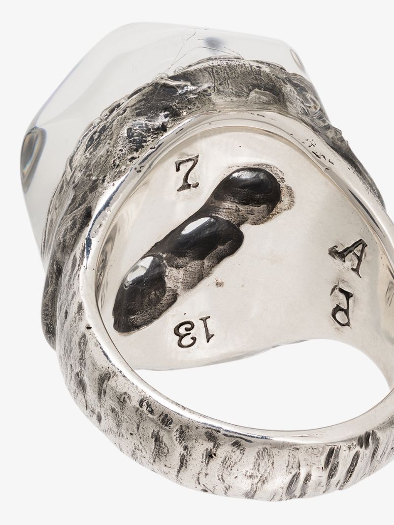 Sterling Silver Salvage Crystal Ring