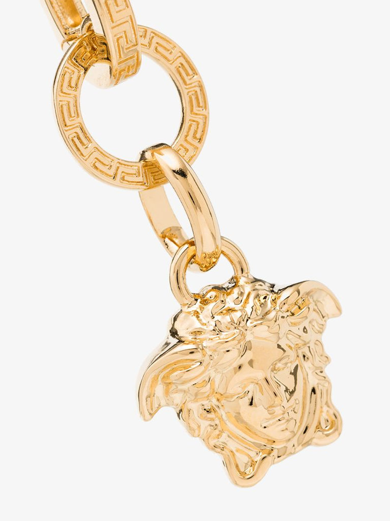 Gold Tone Medusa Drop Earrings