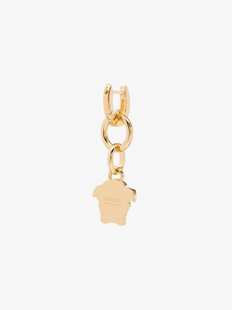 Gold Tone Medusa Drop Earrings