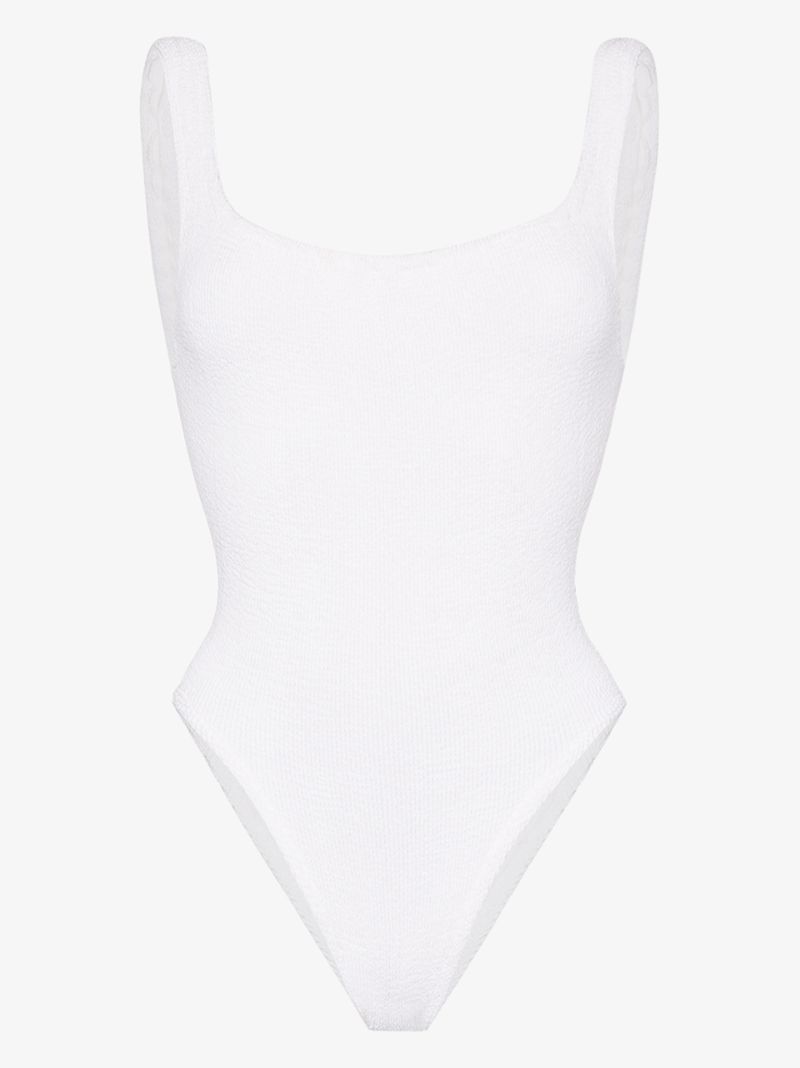 Classic Square Neck Crinkle Swimsuit
