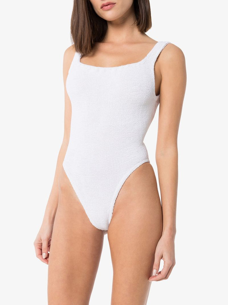 Classic Square Neck Crinkle Swimsuit