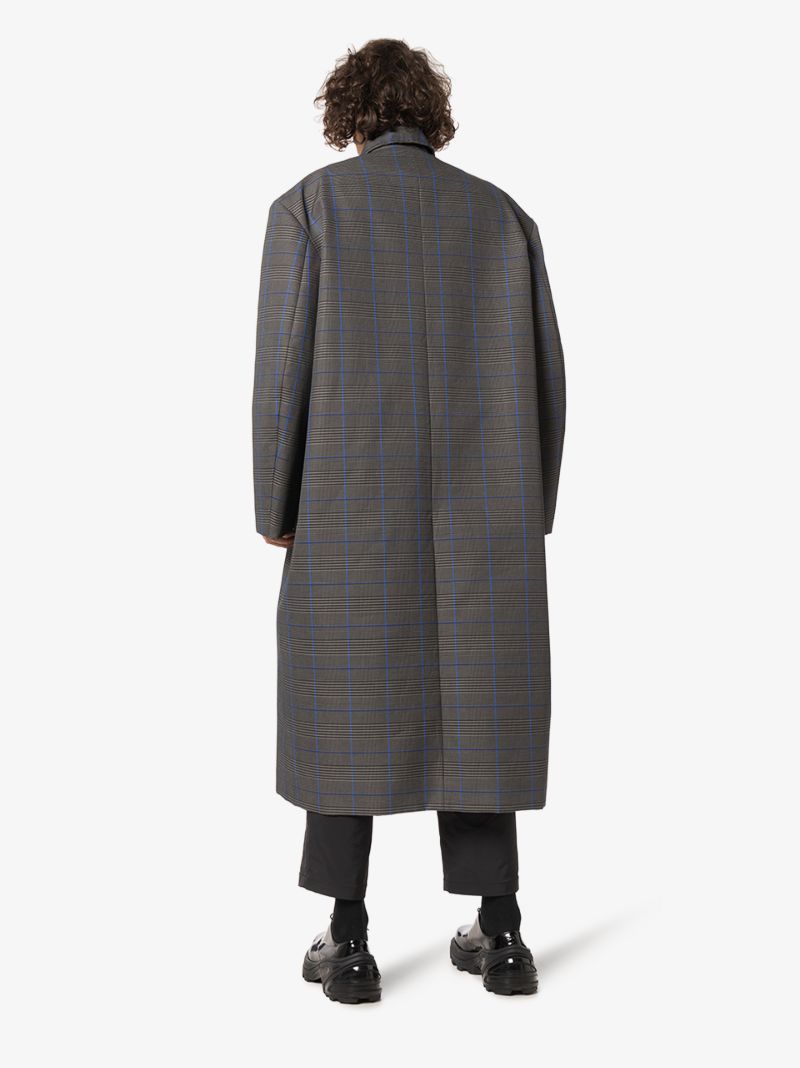 Grey Checked Coat