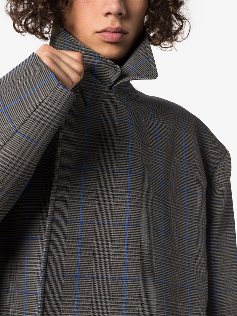 Grey Checked Coat