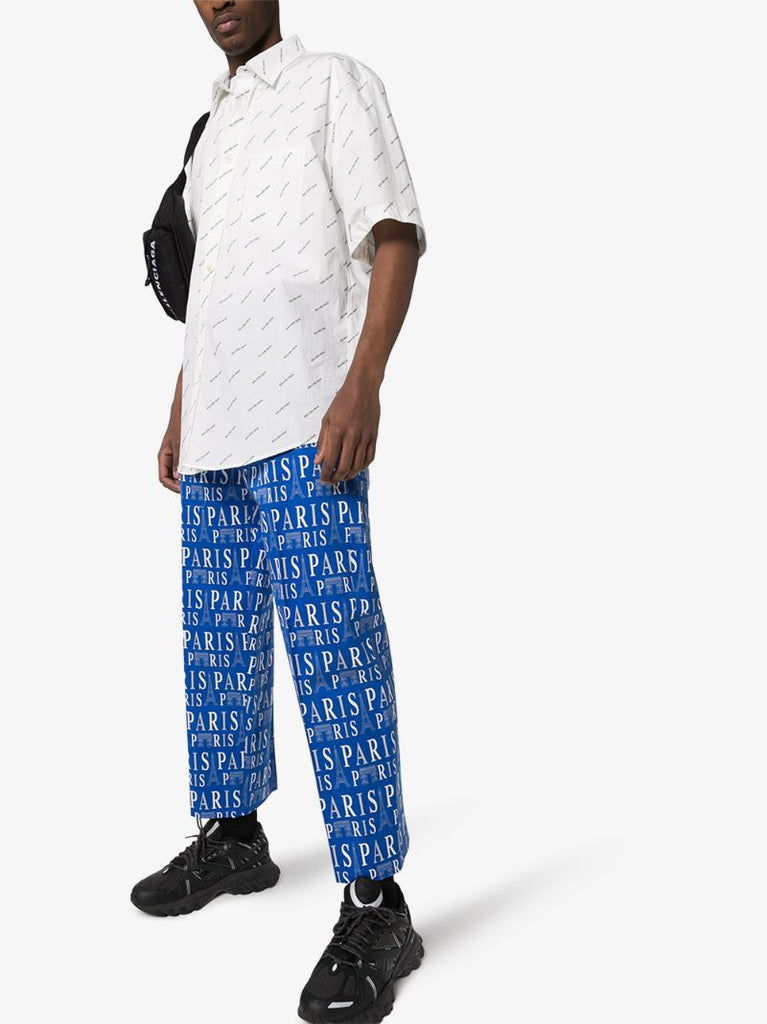 Paris Print Cropped Trousers