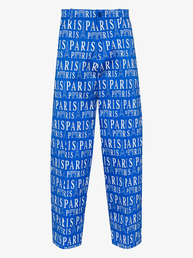Paris Print Cropped Trousers