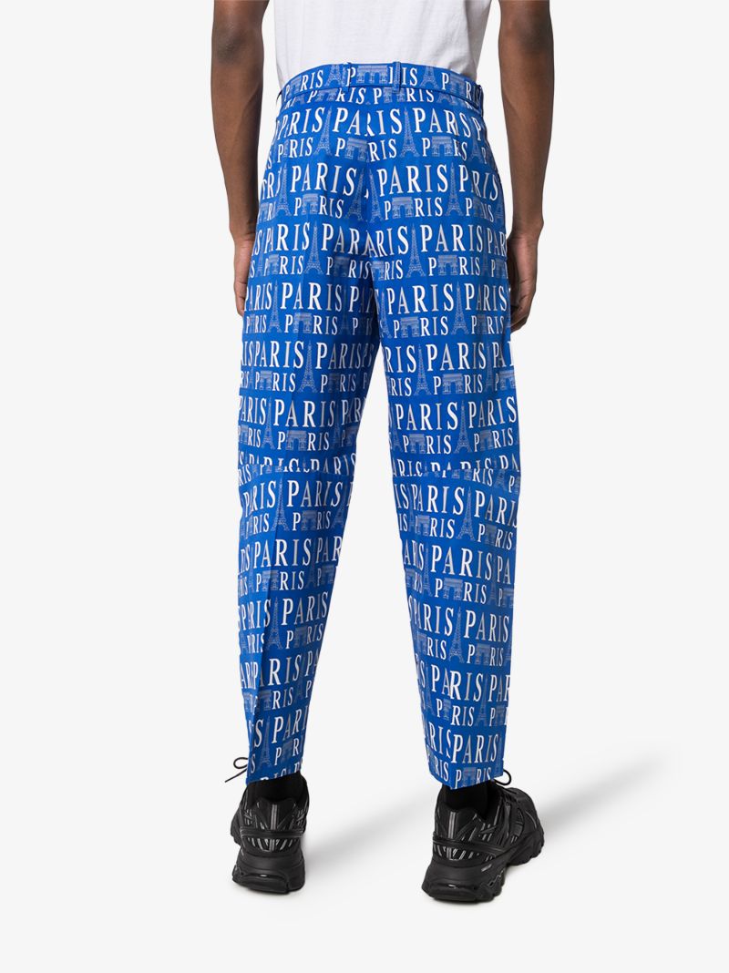 Paris Print Cropped Trousers