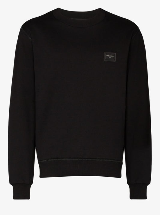 Black Logo Plaque Sweater