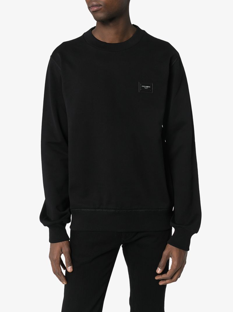 Black Logo Plaque Sweater
