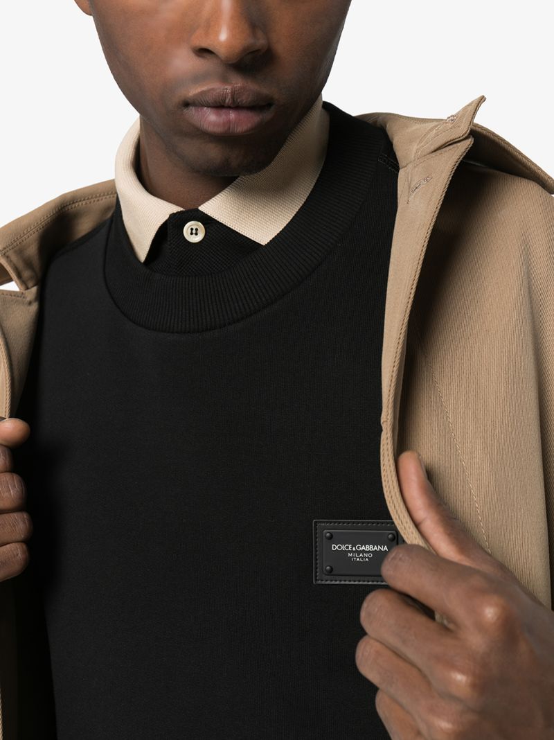 Black Logo Plaque Sweater