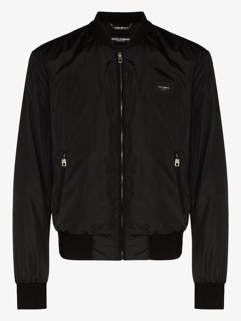 Logo Plaque Bomber Jacket