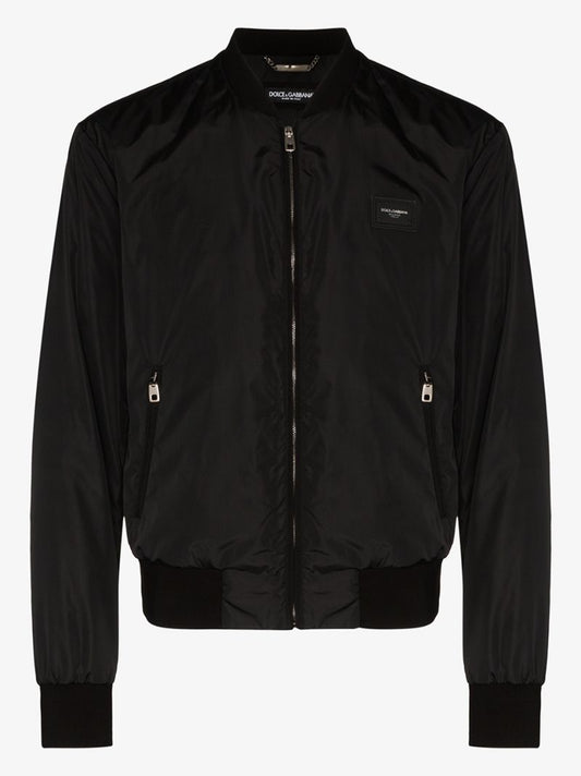 Logo Plaque Bomber Jacket
