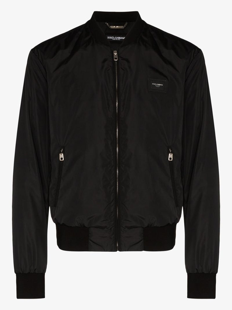 Logo Plaque Bomber Jacket
