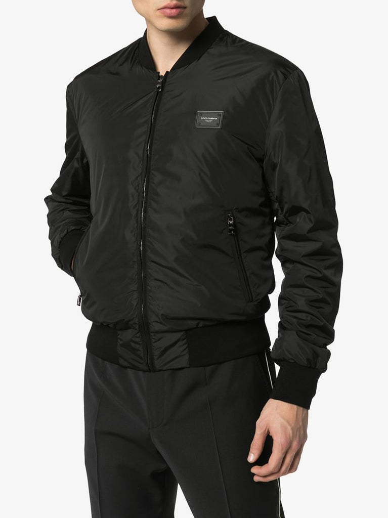Logo Plaque Bomber Jacket