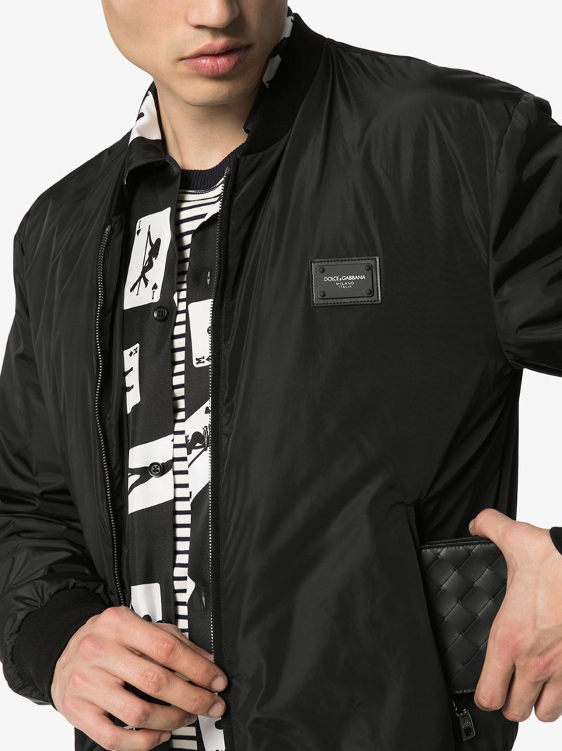 Logo Plaque Bomber Jacket