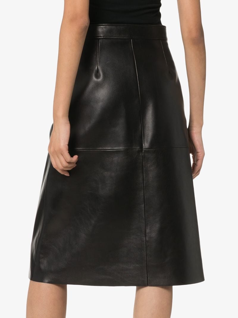 Horsebit Leather Skirt