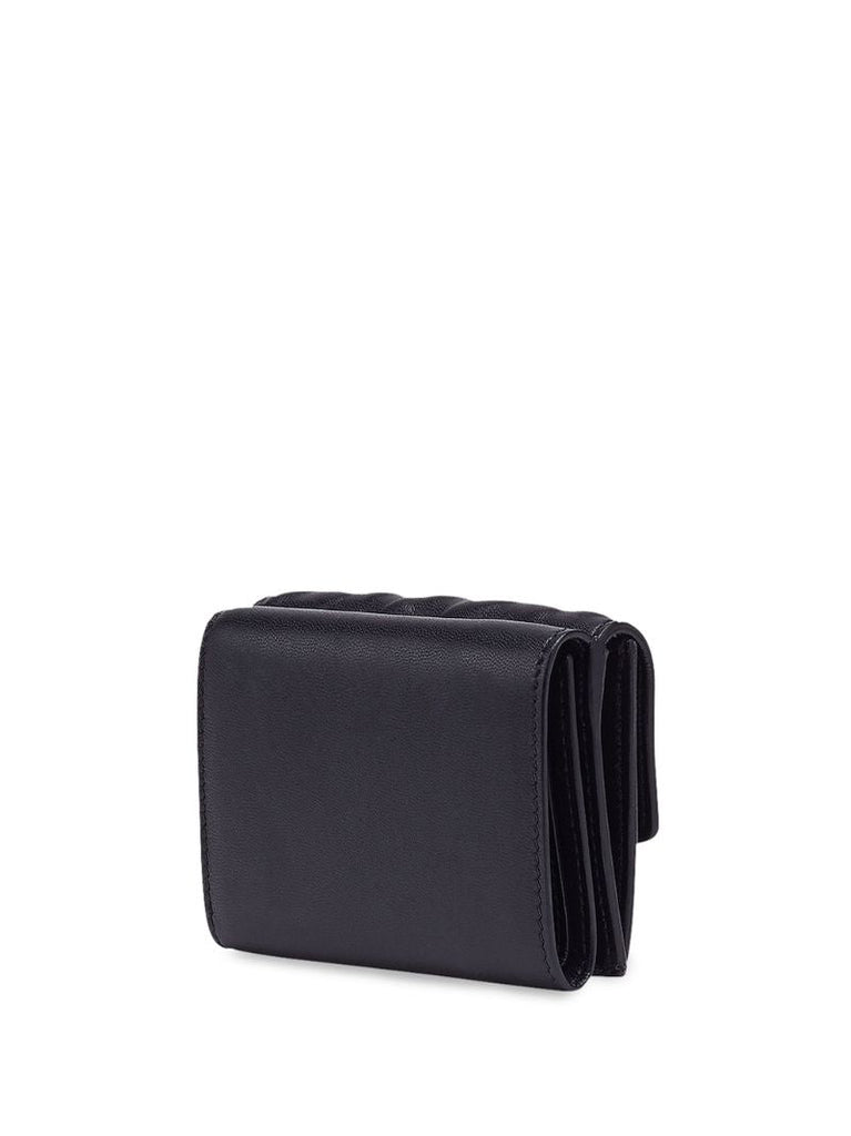 Black Ff Embossed Leather Wallet
