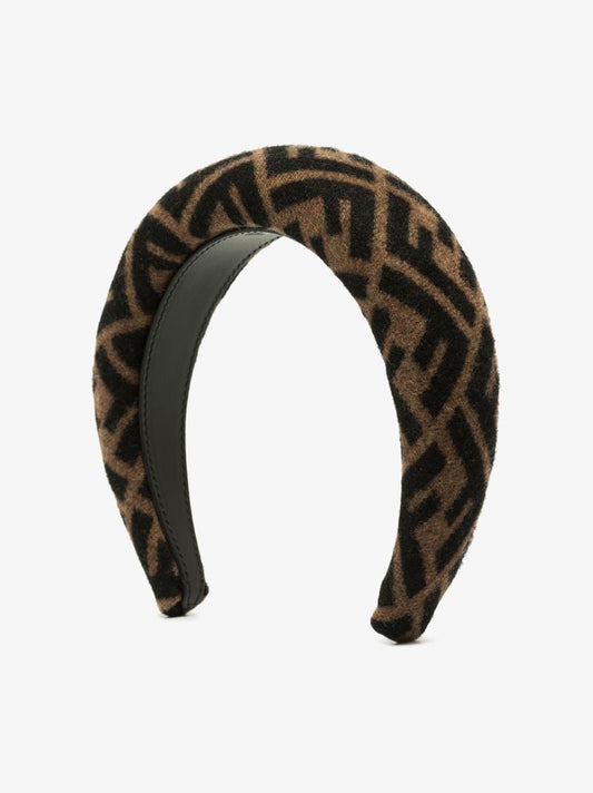 Brown Ff Jacquard Headband