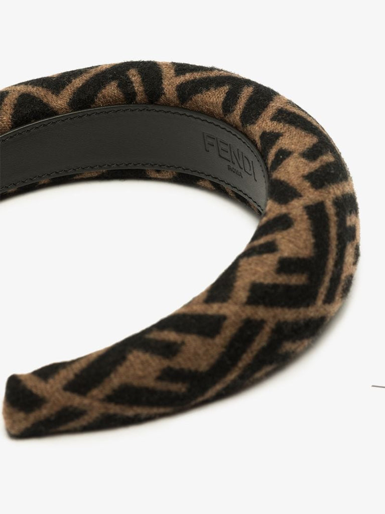 Brown Ff Jacquard Headband