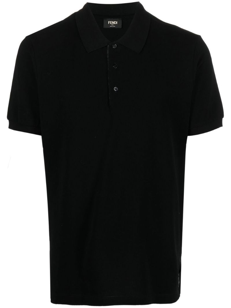 Black Cotton Polo Shirt