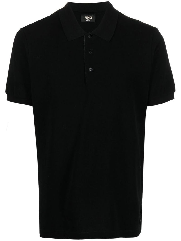 Black Cotton Polo Shirt