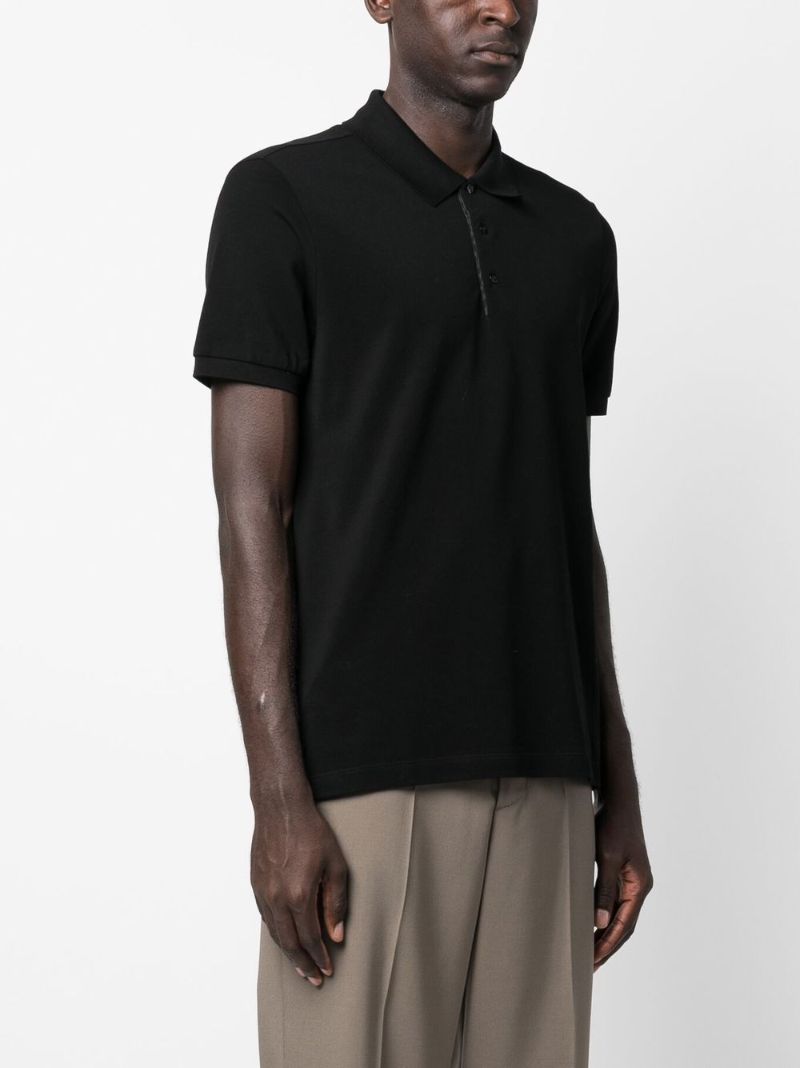 Black Cotton Polo Shirt