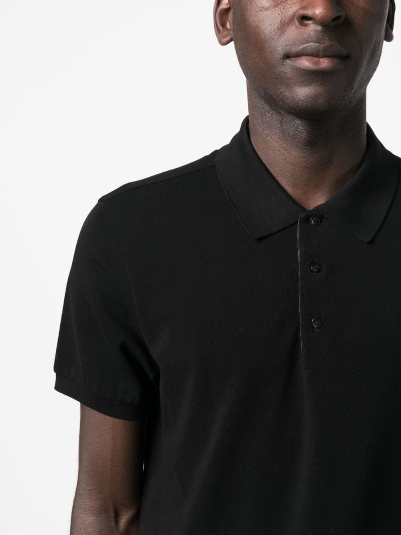 Black Cotton Polo Shirt