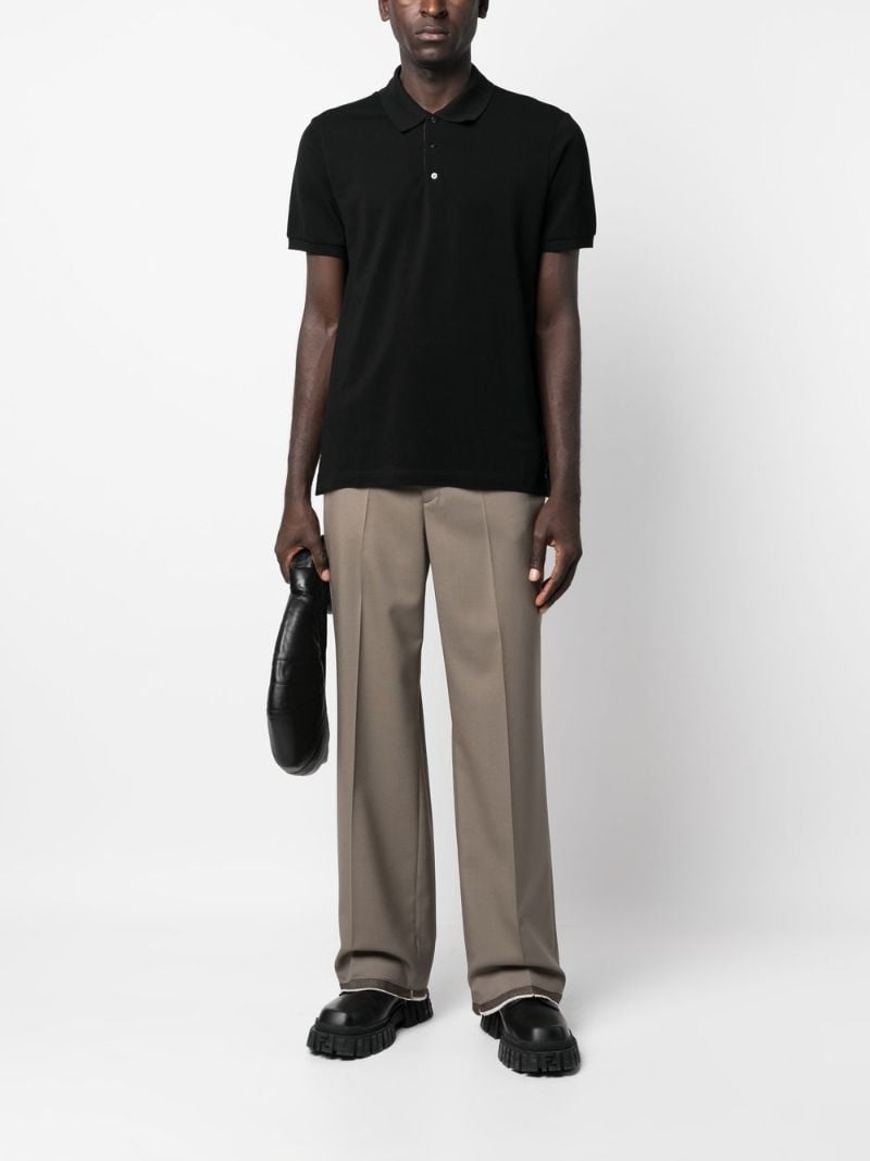 Black Cotton Polo Shirt
