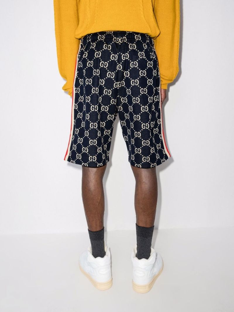 Gg Cotton Jacquard Track Shorts