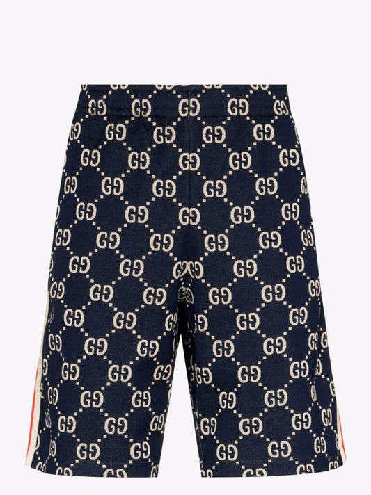 Gg Cotton Jacquard Track Shorts