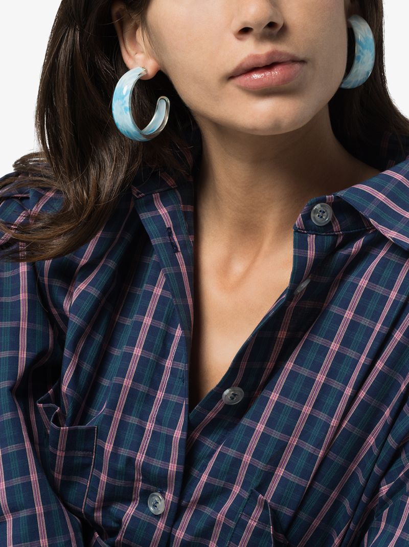 Gold-plated Jelly Tie-dye Hoop Earrings