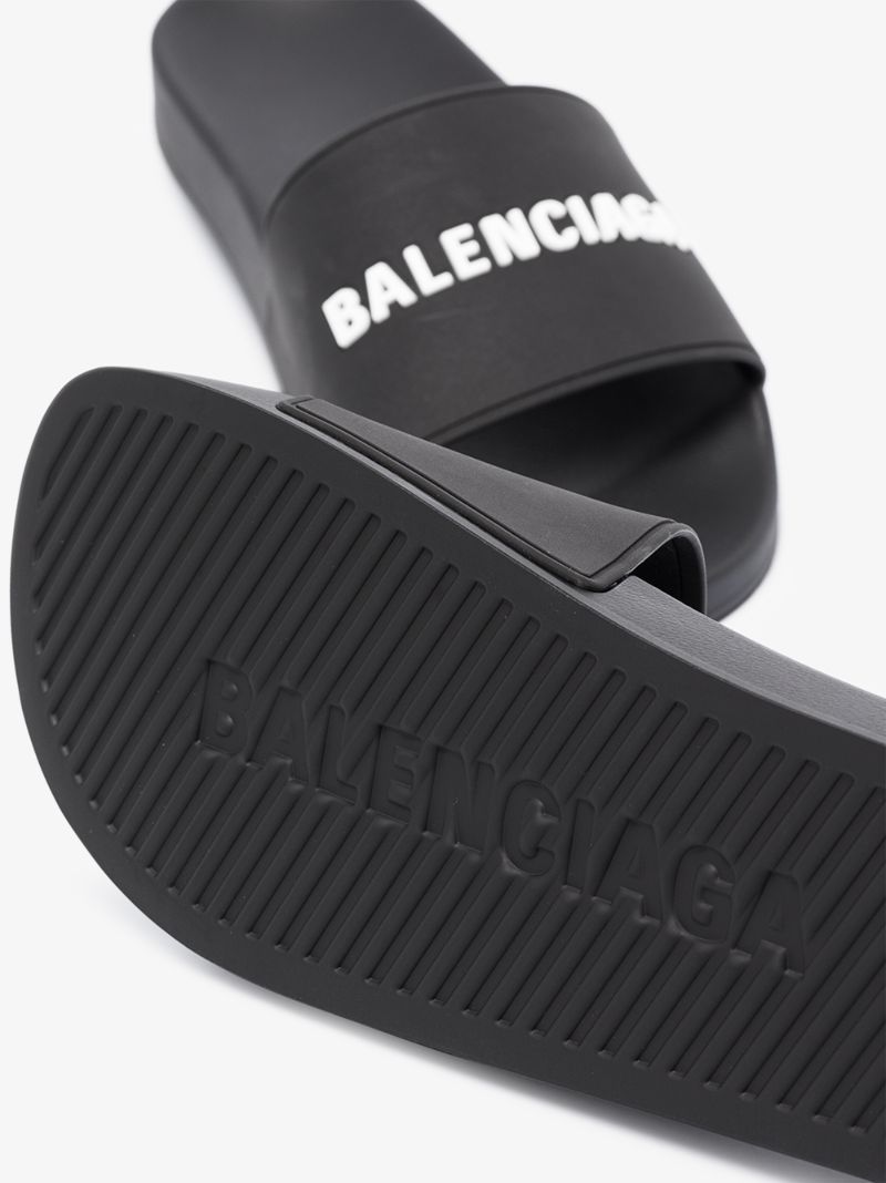 Black Logo Pool Slides