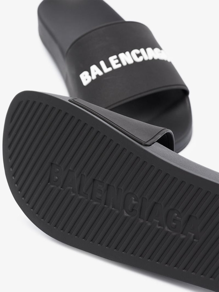 Black Logo Pool Slides