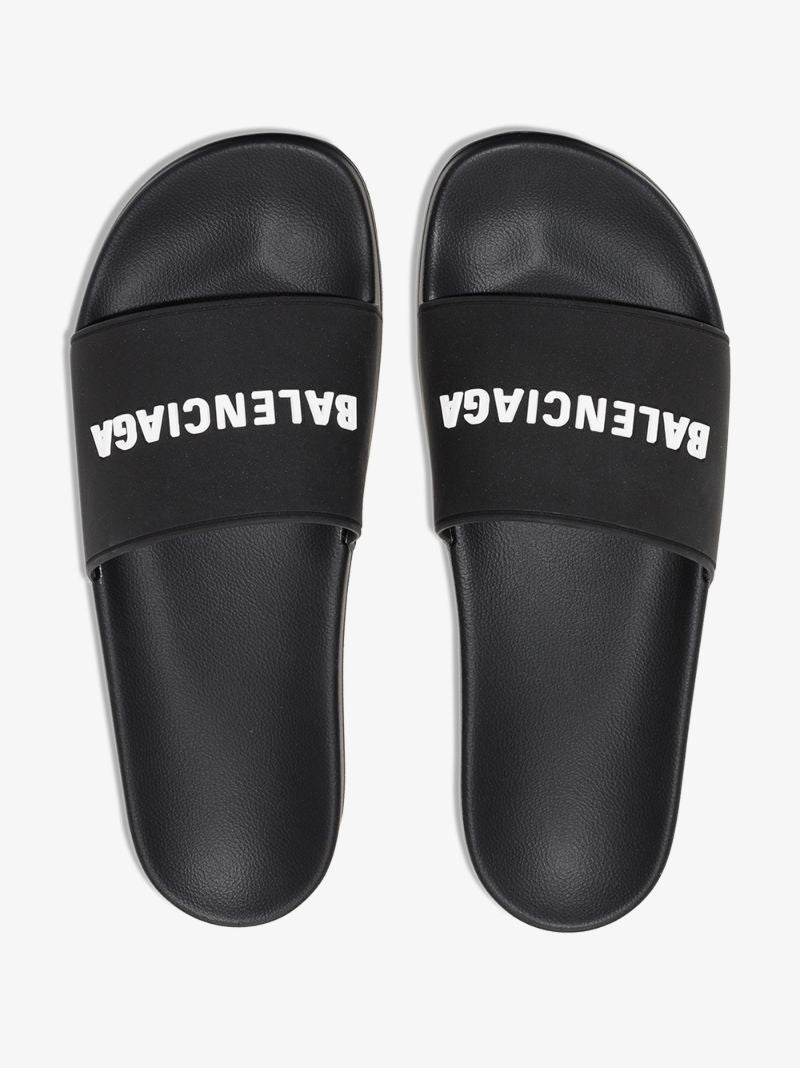 Black Logo Pool Slides