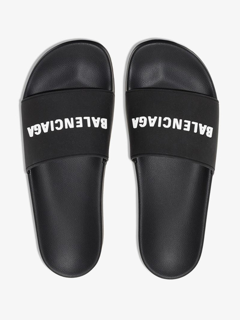Black Logo Pool Slides