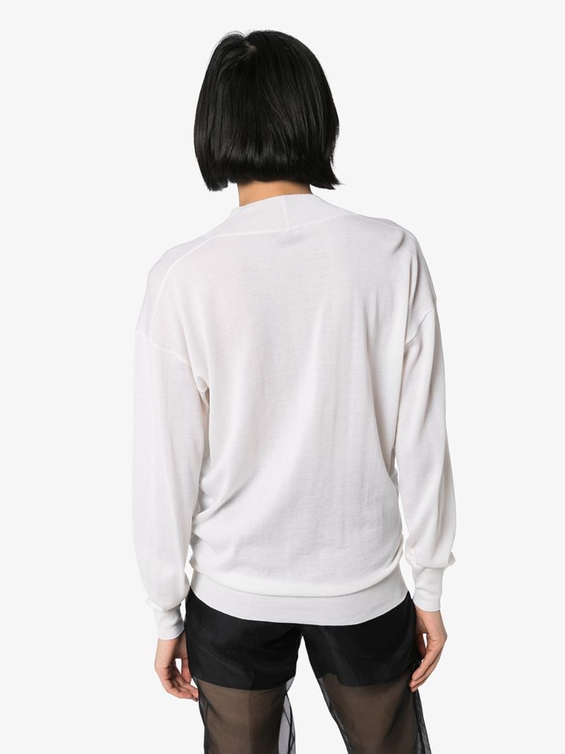 V-neck Long-sleeved Sweater