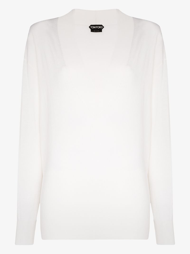 V-neck Long-sleeved Sweater