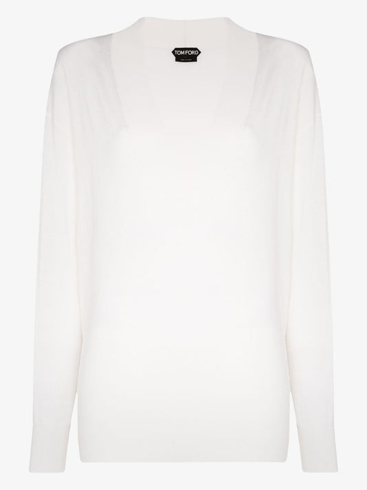 V-neck Long-sleeved Sweater