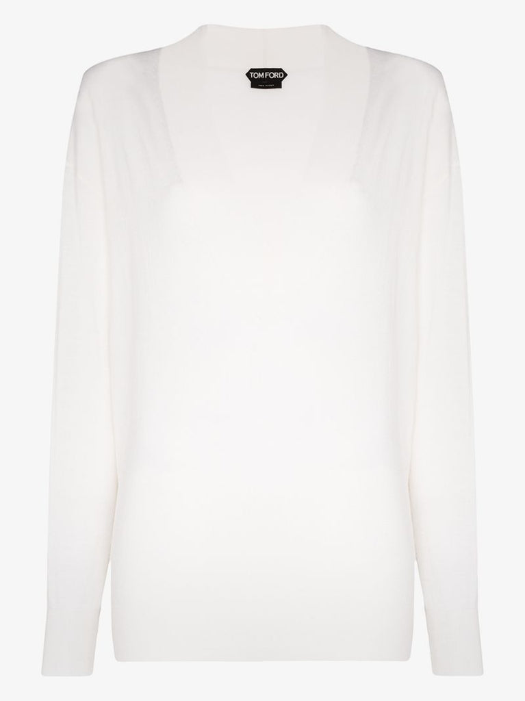 V-neck Long-sleeved Sweater