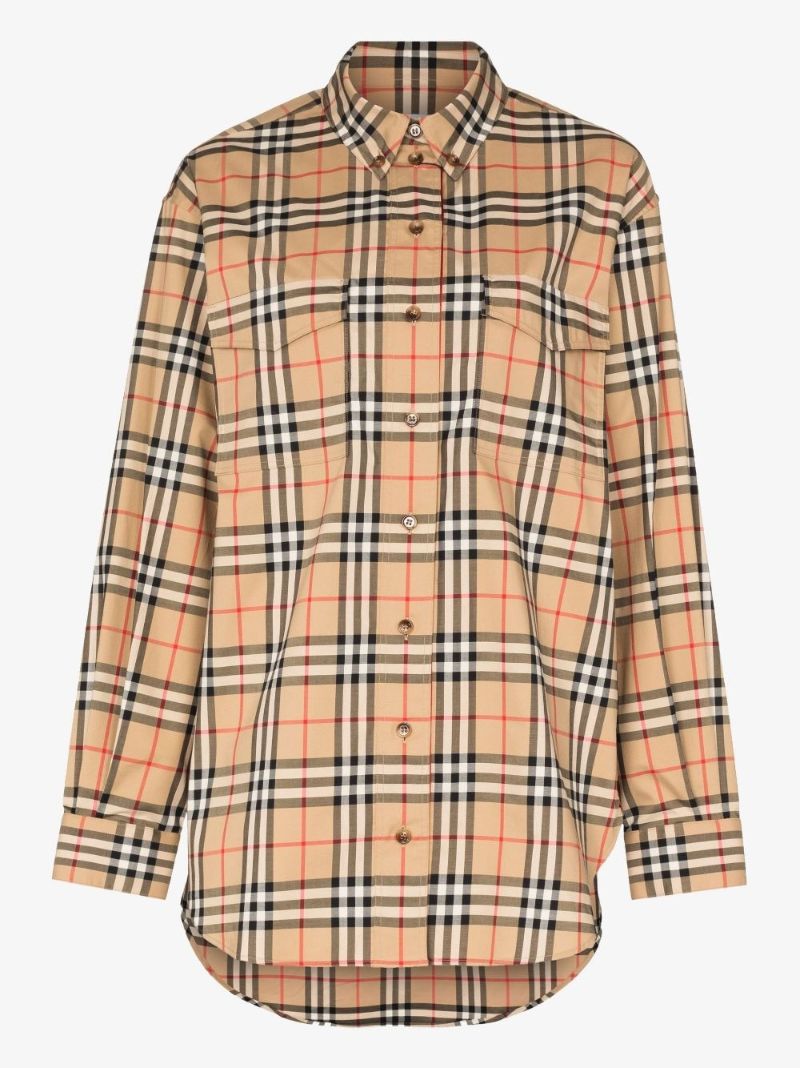Neutral Vintage Check Oversized Shirt