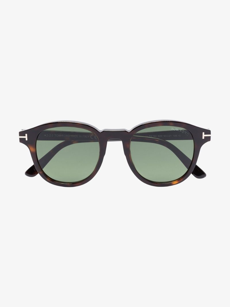 Brown Tortoiseshell Round Sunglasses