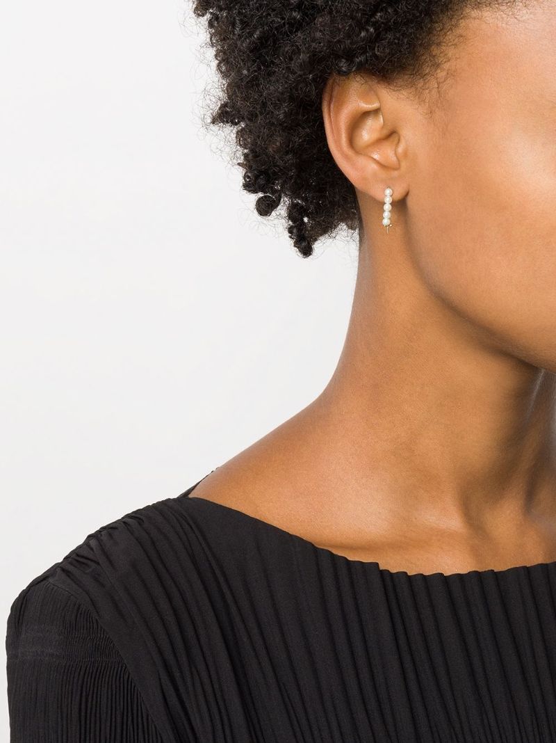 14k Yellow Gold Sea of Beauty Pearl Drop Earrings