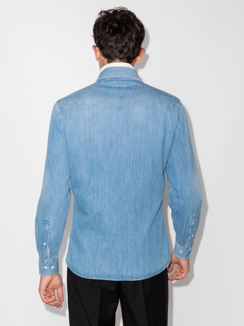 Classic Medium Wash Denim Shirt