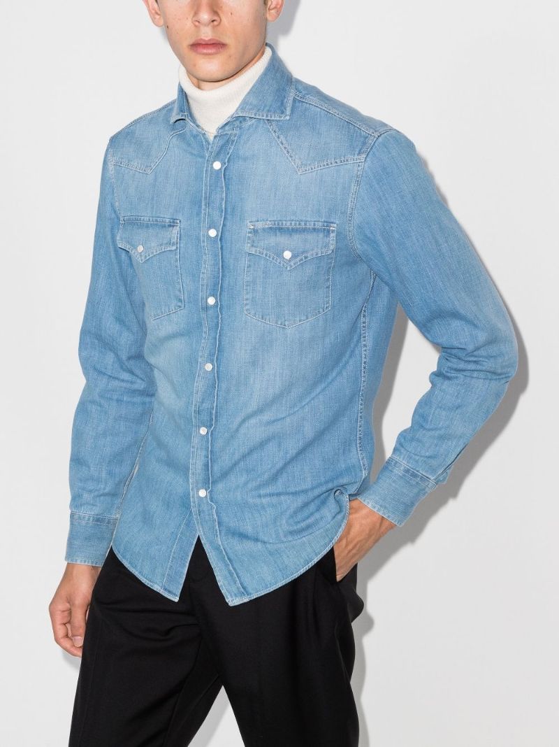 Classic Medium Wash Denim Shirt