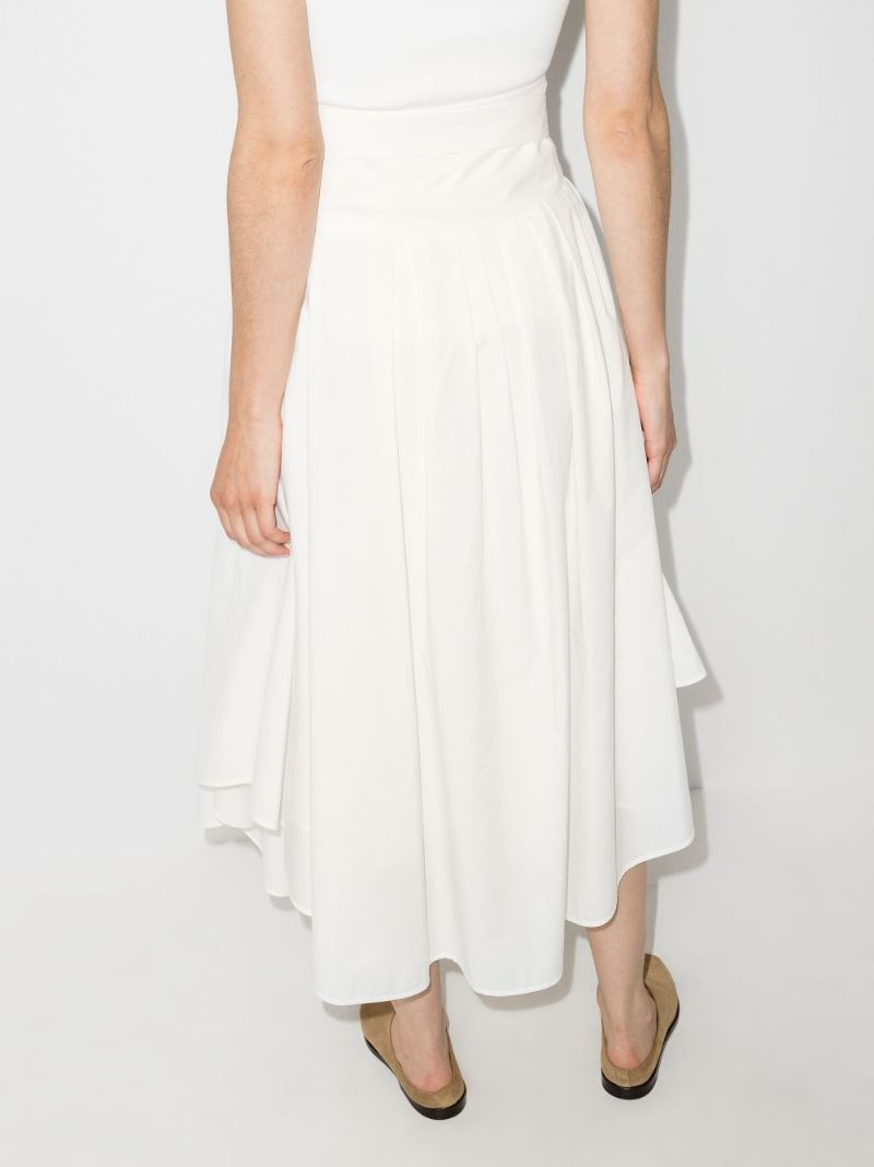 Belted Cotton Midi Skirt
