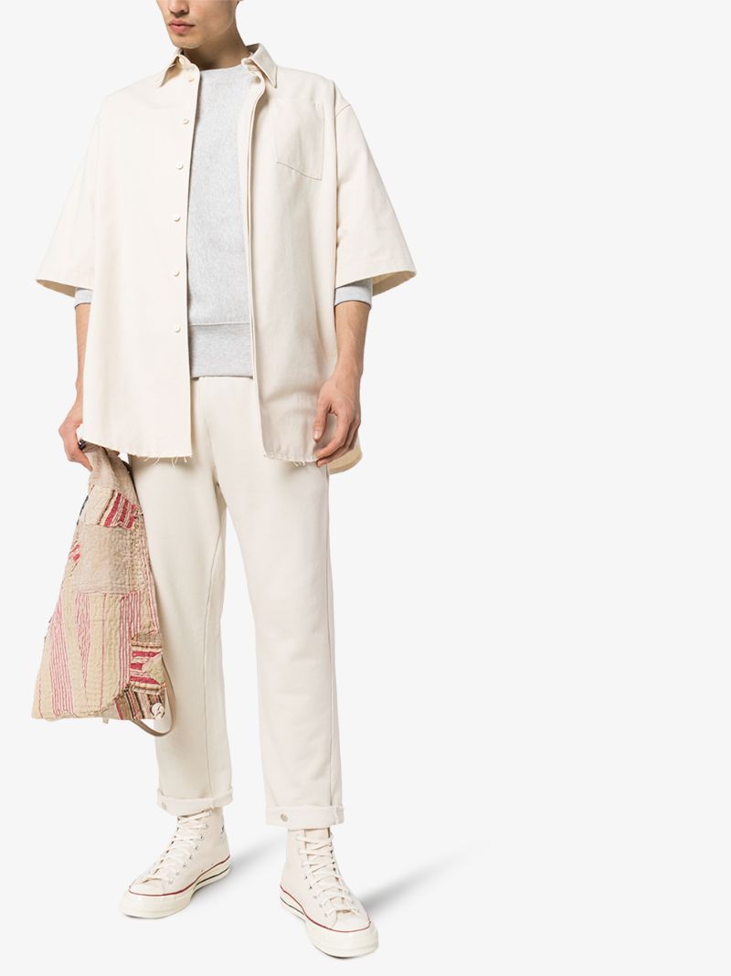 Neutral Cotton Track Pants
